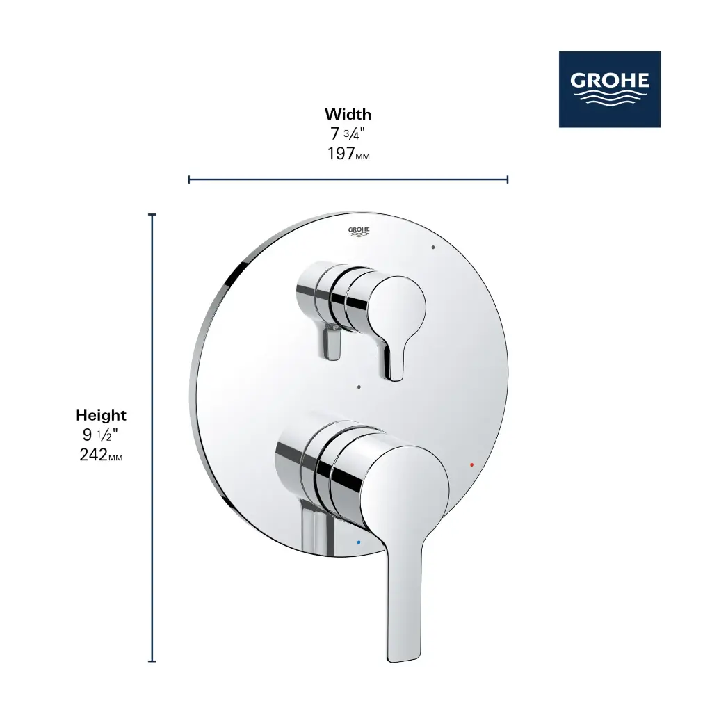 Grohe 29421EN0 Lineare PBV Trim W 2-Way Div Us Brushed Nickel