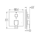 Grohe 29422A00 Eurocube PBV Trim W 2-Way Div Us Hard Graphite