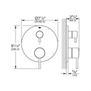 Grohe 29423A00 Timeless PBV Trim W 2-Way Div Us Hard Graphite