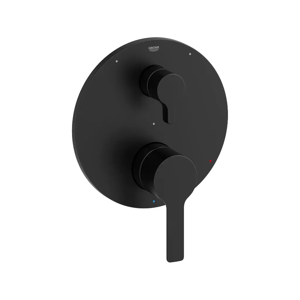 Grohe 294242430 Lineare Pressure Balance Valve Trim With 3-Way Diverter With Cartridge Matte Black
