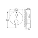 Grohe 29424A00 Lineare PBV Trim W 3-Way Div Us Hard Graphite