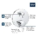 Grohe 29425EN0 Cosmopolitan PBV Trim W 3-Way Div Us Brushed Nickel