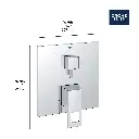 Grohe 29426EN0 Eurocube PBV Trim W 3-Way Div Us Brushed Nickel