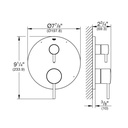 Grohe 294272430 Timeless PBV Trim W 3-Way Div Us Matte Black