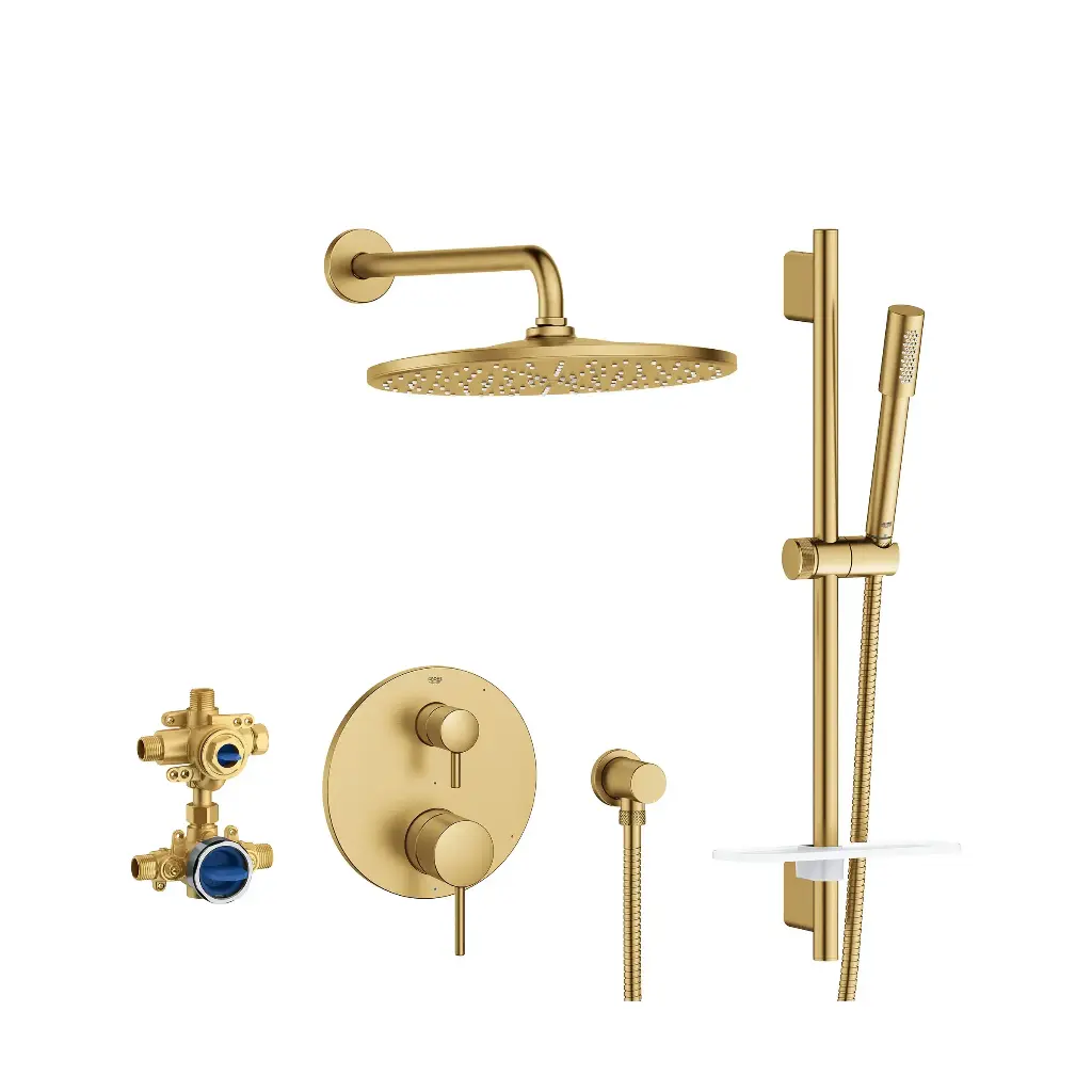 Grohe 29430GN0 Timeless PBV Rain Shower Set 1.75Gpm Us Brushed Cool Sunrise