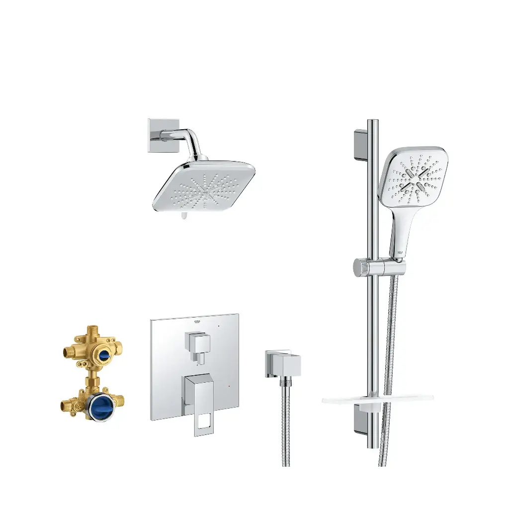Grohe 29433000 Eurocube PBV Shwr Set 1.75Gpm Us Chrome