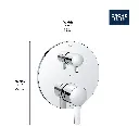 Grohe 29434EN0 Cosmopolitan PBV Trim W 2-Way Div Us Brushed Nickel