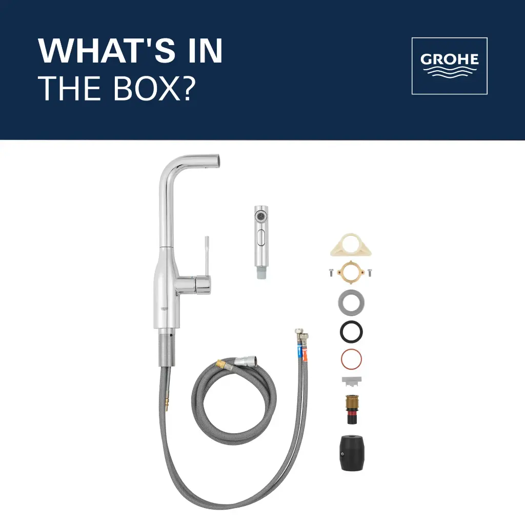 Grohe 302712430 Essence Dual Spray Pull-Out Kitchen Faucet Matte Black