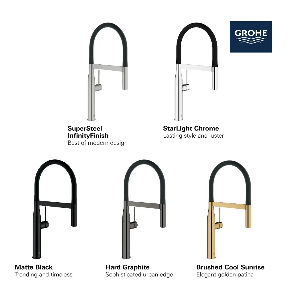 Grohe 302952430 Essence New Semi-Pro Kitchen Faucet Matte Black