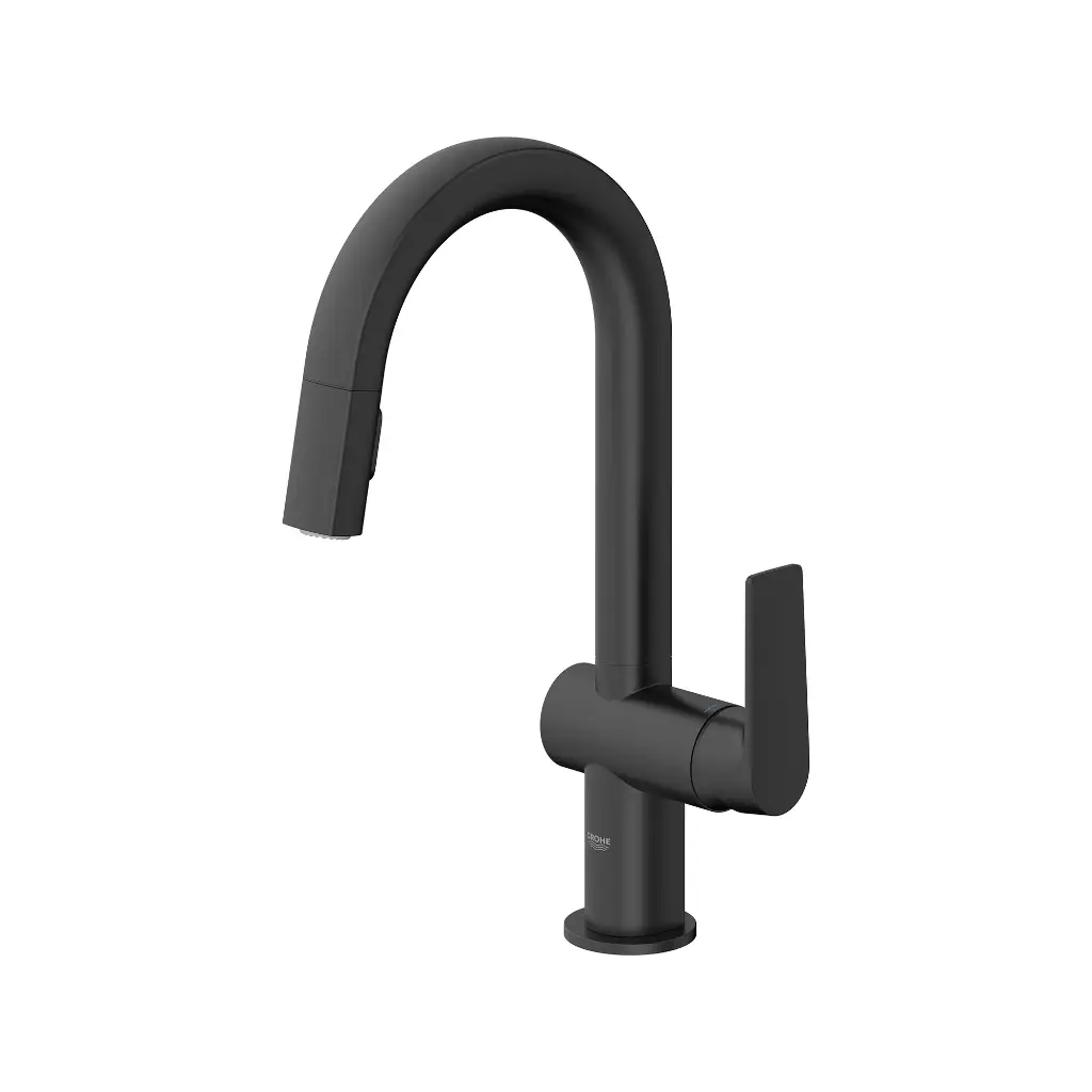 Grohe 303782430 Single-Handle Pull Down Dual Spray Bar Faucet 6.6 L/Min (1.75 Gpm) Matte Black