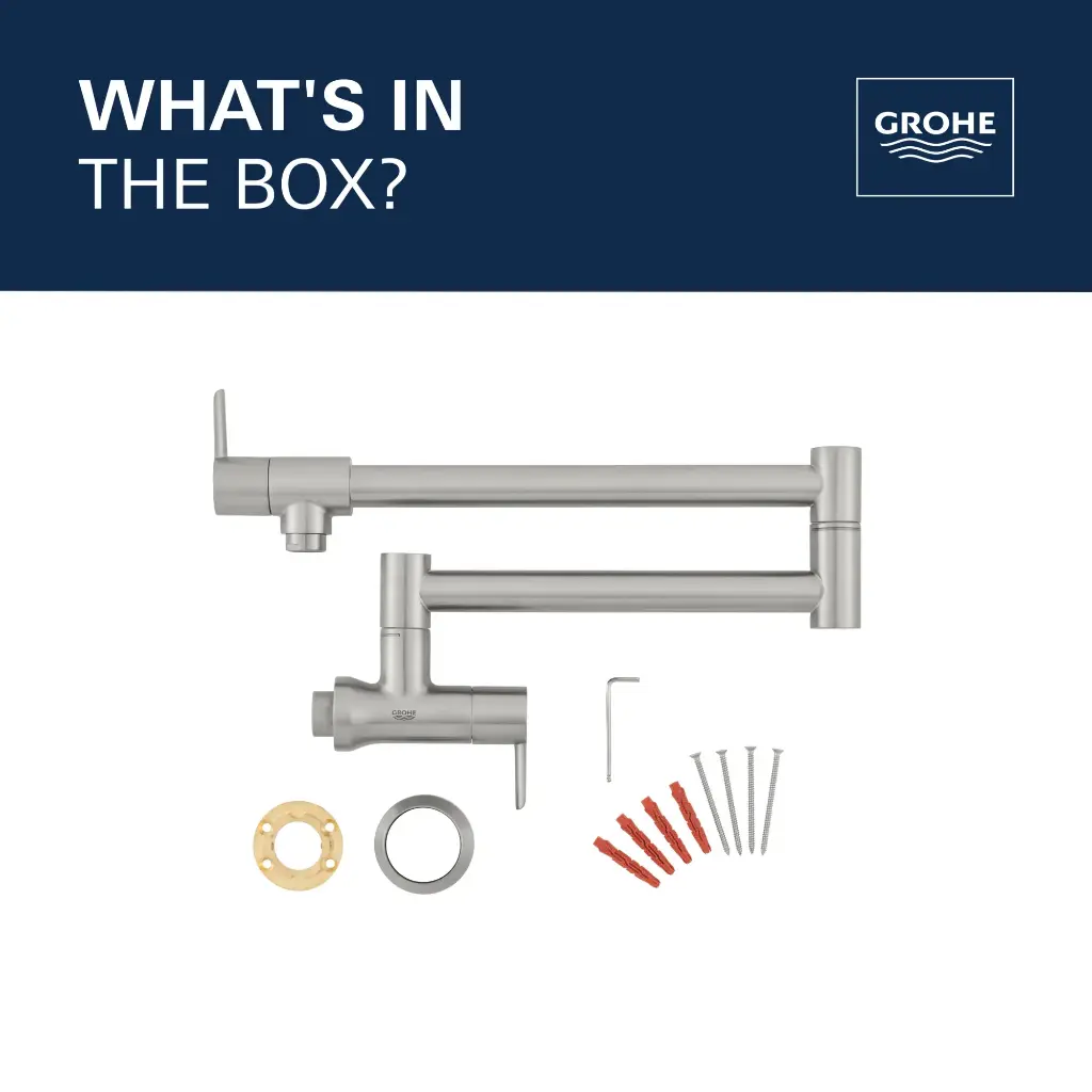 Grohe 310752432 2-Handle Wall Mount Pot Filler Matte Black