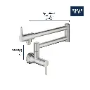 Grohe 310752432 2-Handle Wall Mount Pot Filler Matte Black