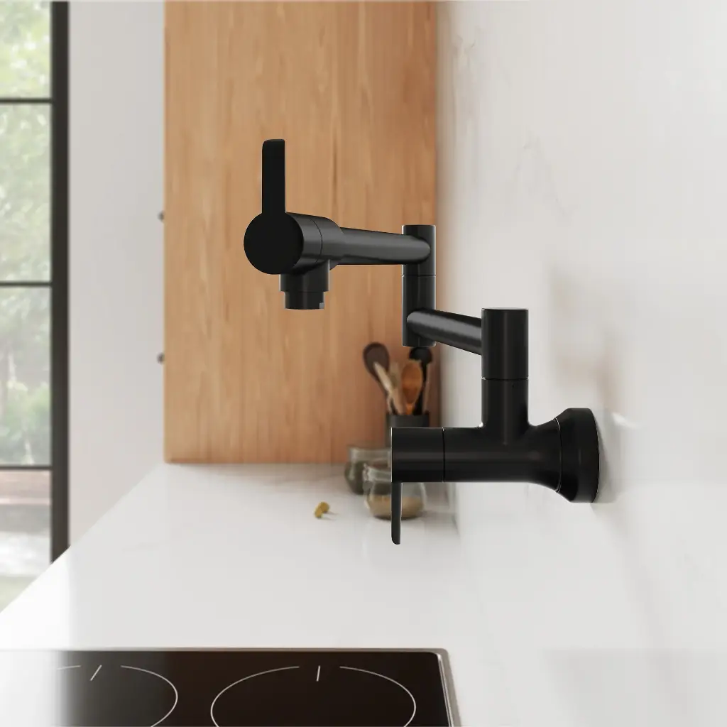 Grohe 31075GN2 2-Handle Wall Mount Pot Filler Brushed Cool Sunrise