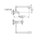 Grohe 31075GN2 2-Handle Wall Mount Pot Filler Brushed Cool Sunrise