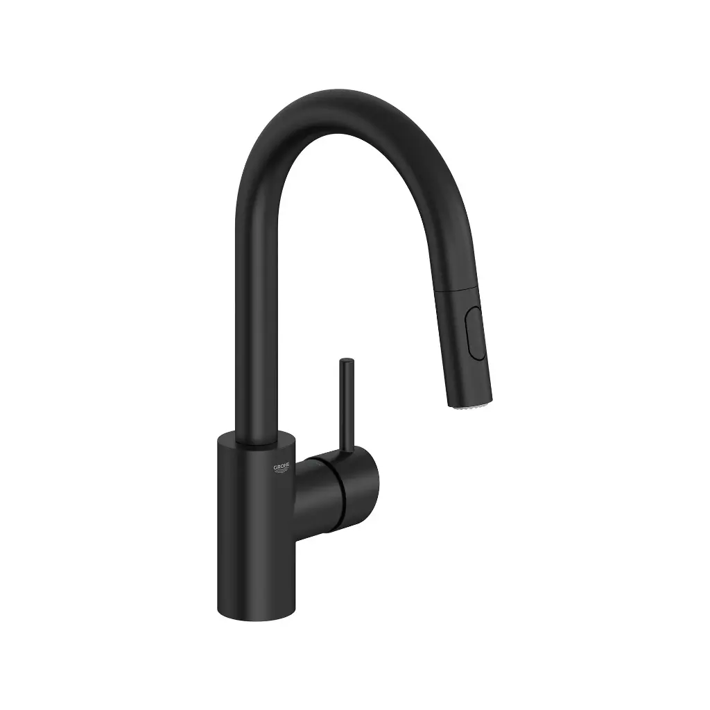 Grohe 314792431 Single Handle Pull Down Bar Faucet 6.6 L/Min (1.75 Gpm) Matte Black