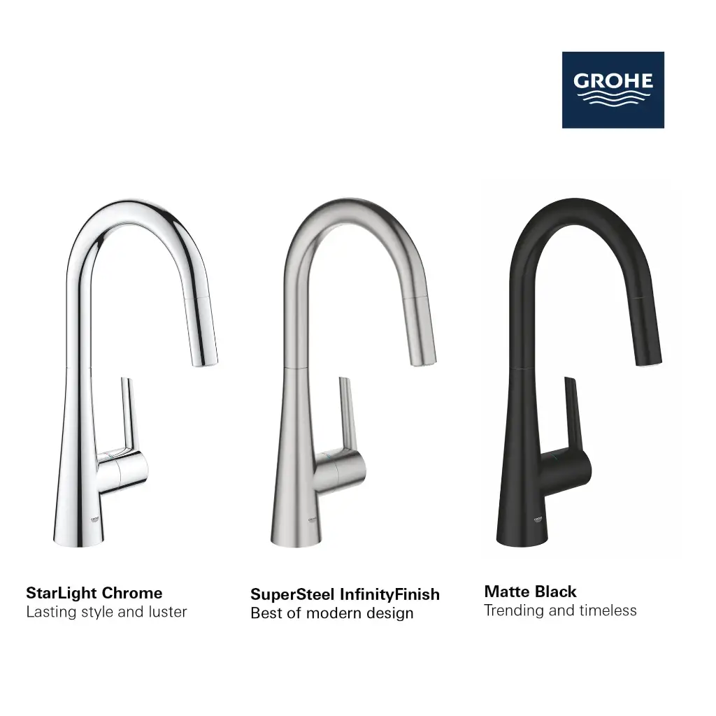 Grohe 322262433 Zedra Dual Spray Pull-Down Kitchen Faucet