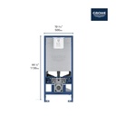 Grohe 39602000 Rapid Slx Wc 3-6 L 1,13M, Us Grohe No Finish