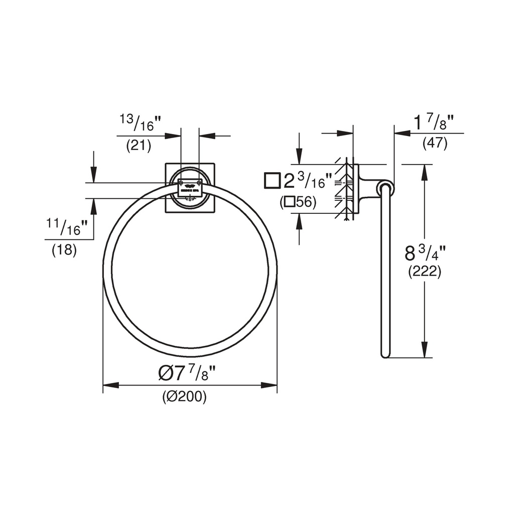 Grohe 40339GN1 Towel Ring Brushed Cool Sunrise