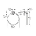 Grohe 40339GN1 Towel Ring Brushed Cool Sunrise