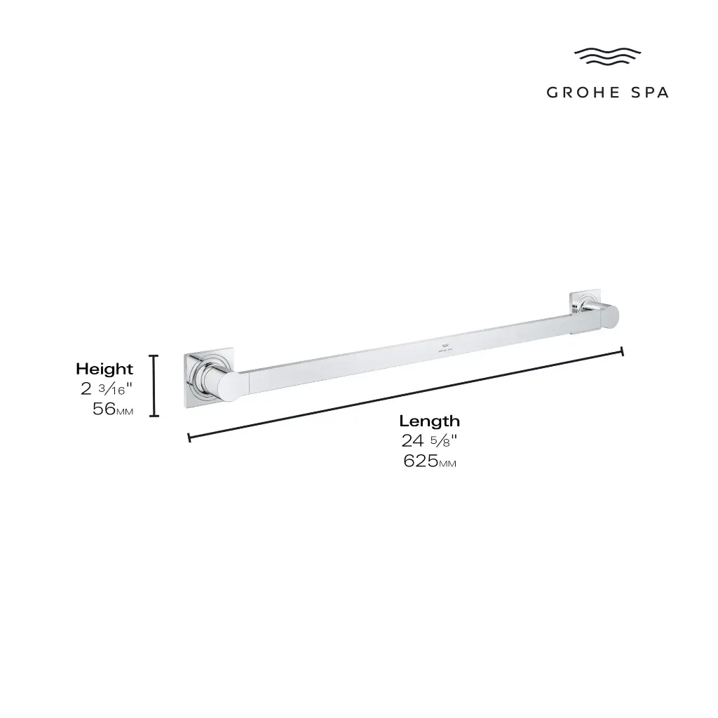 Grohe 403412431 24" Towel Bar Matte Black
