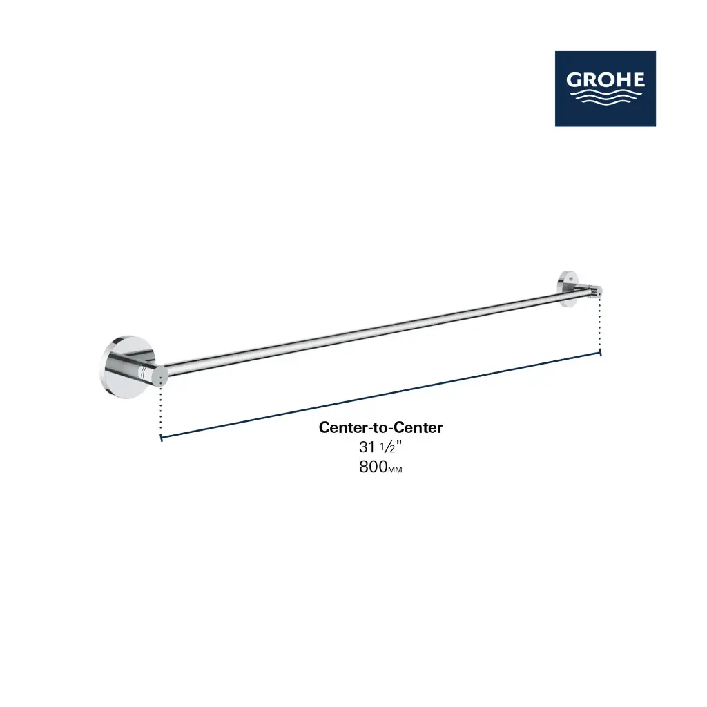 Grohe 403862431 Essentials Towel Bar 32"