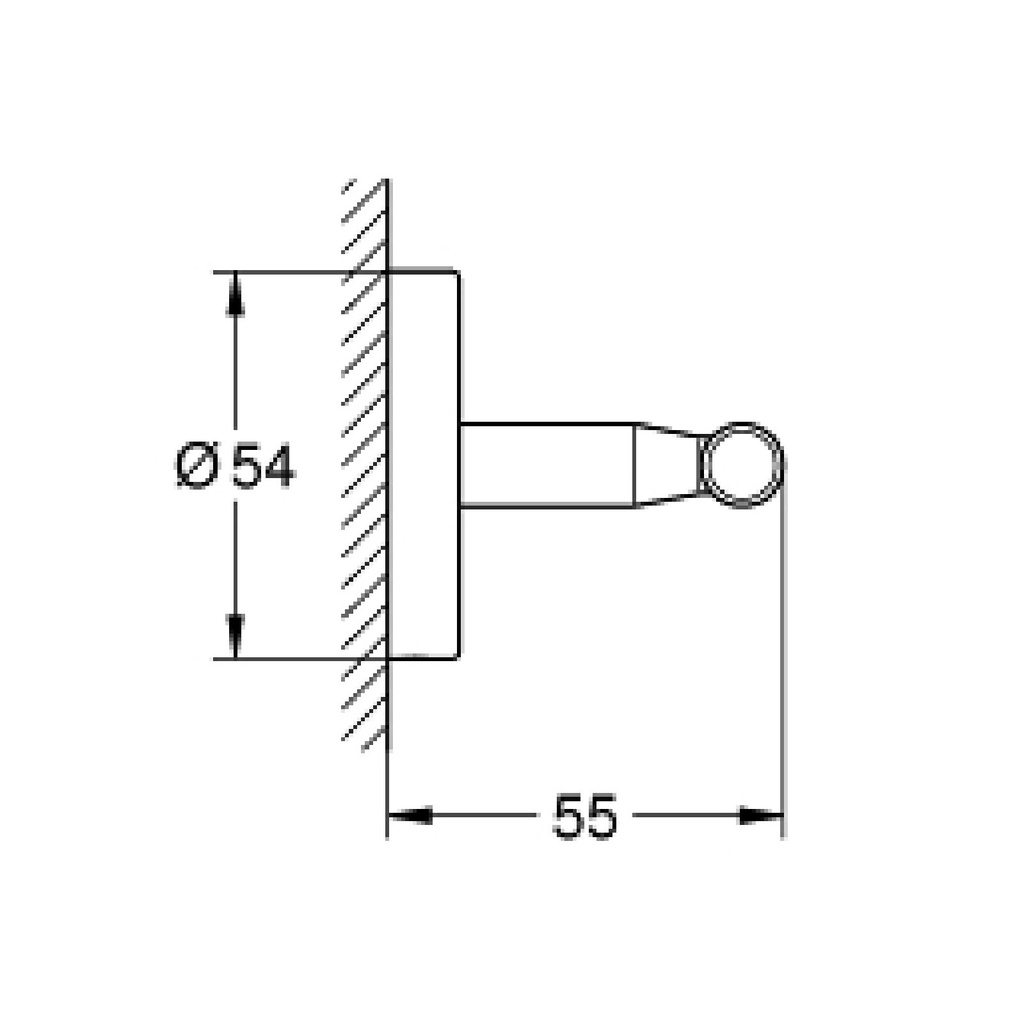 Grohe 40461001 Baucosmopolitan Robe Hook Grohe Chrome