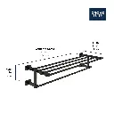 Grohe 40512GN1 23 5/8" Multi-Towel Rack Brushed Cool Sunrise