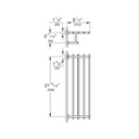 Grohe 40512GN1 23 5/8" Multi-Towel Rack Brushed Cool Sunrise