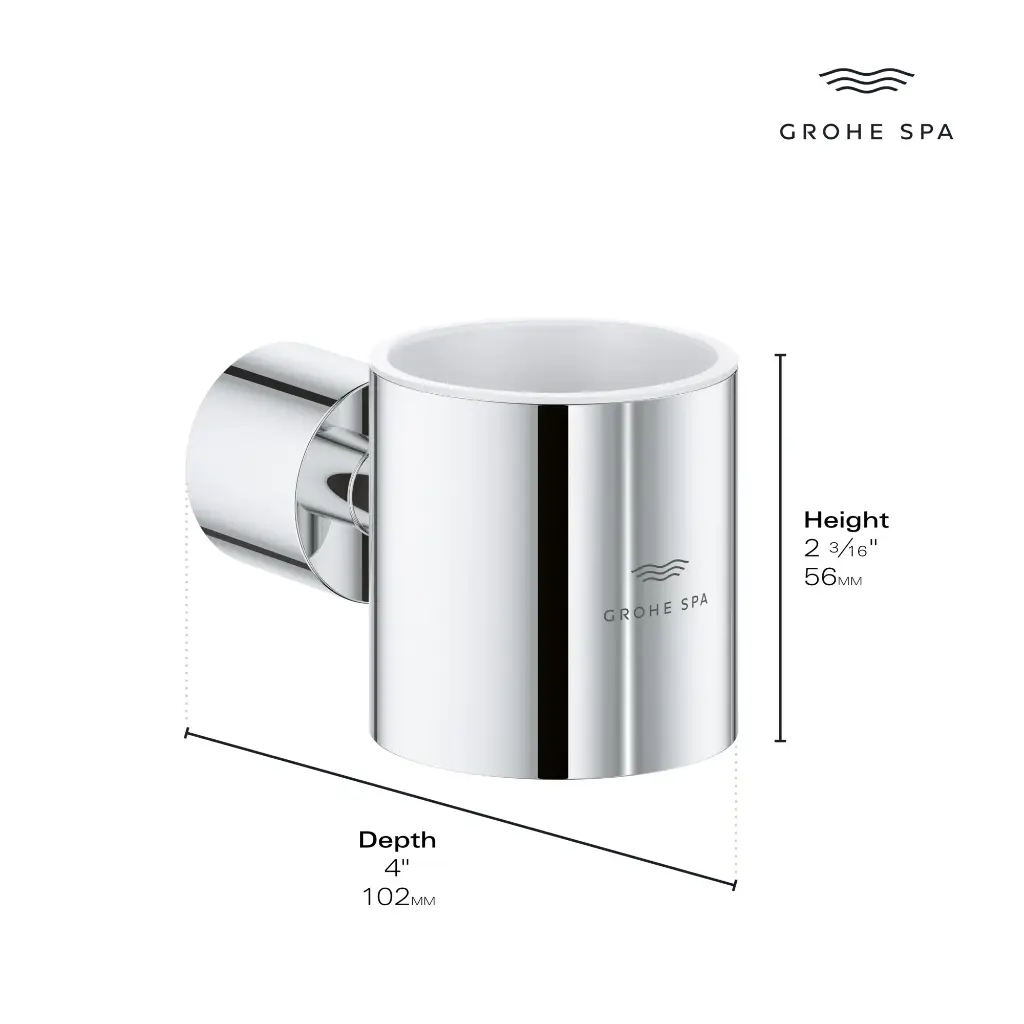 Grohe 40884En0 Atrio New Glass Holder Brushed Nickel