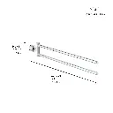 Grohe 40888000 Atrio New Double Towel Bar Chrome