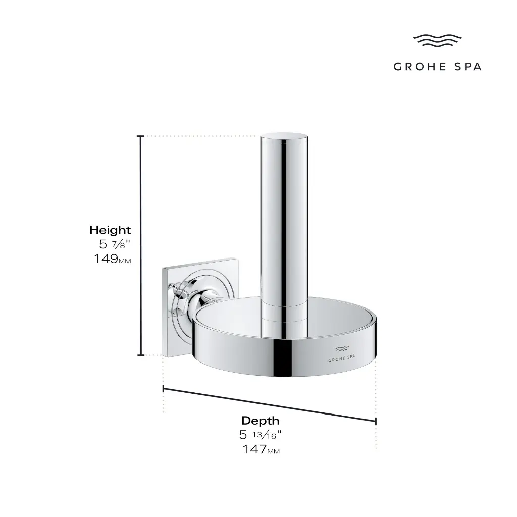 Grohe 40956En1 Spare Toilet Paper Holder Brushed Nickel