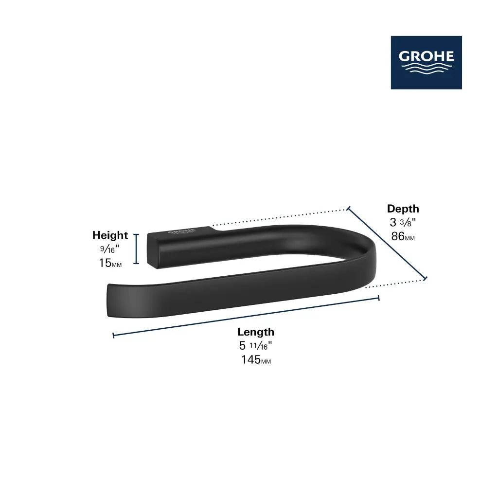 Grohe 409742430 Paper Holder Matte Black