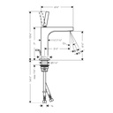 Hansgrohe 39031821 Axor Citterio Single Hole Faucet 160 Brushed Nickel