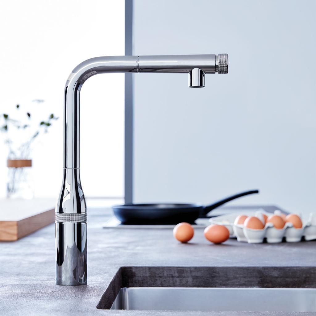 Grohe 31616000 Essence New Smartcontrol Pull Out Dual Spray Kitchen Faucet Chrome 4