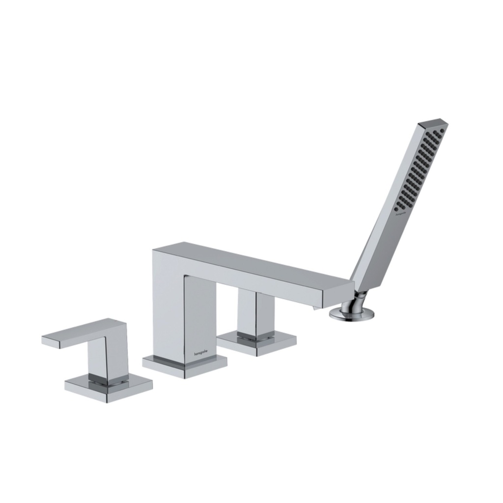 Hansgrohe 73444001 Tecturis E 4-Hole Roman Tub Set Trim With 1.75 Handshower Chrome