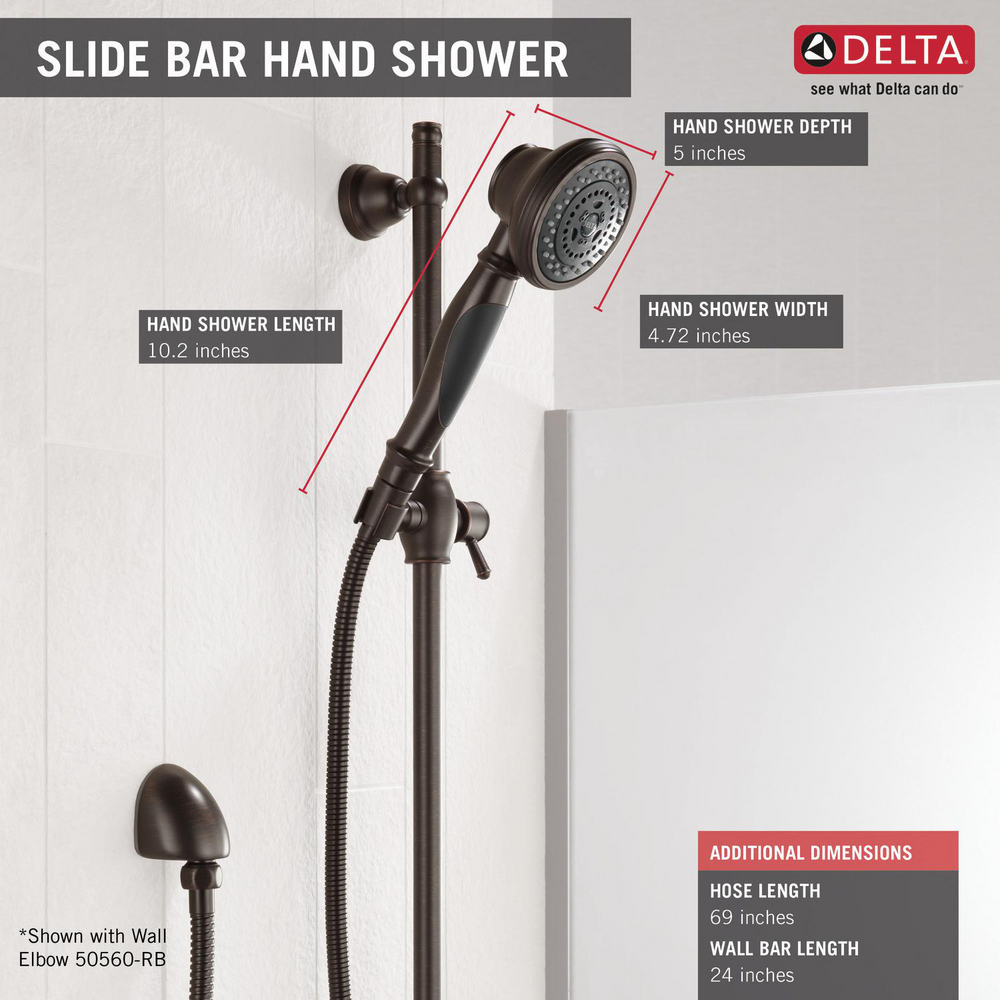 Delta 57021-RB Slide Bar Hand Shower Venetian Bronze