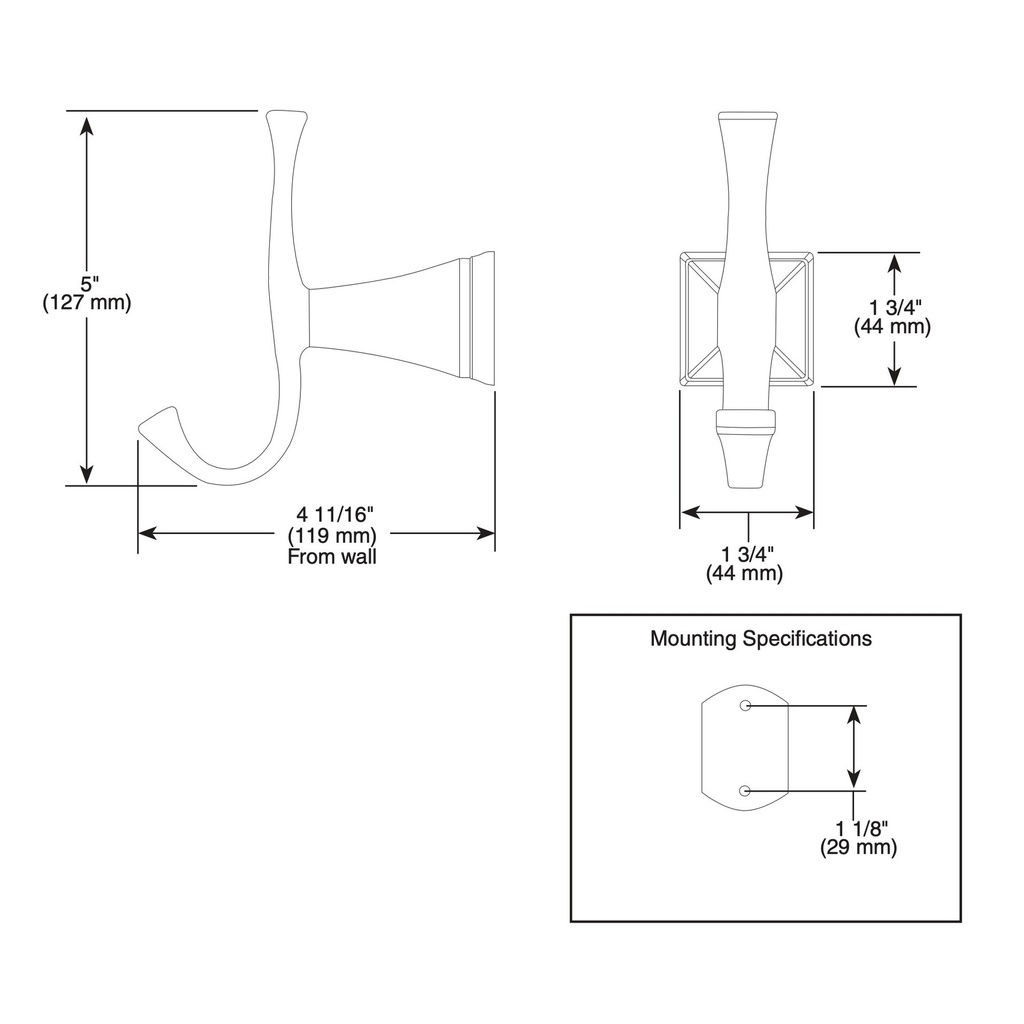Delta 75135-SS Dryden Robe Hook Stainless