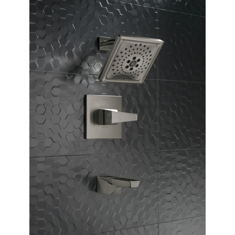 Delta T14443-KS-PR Trillian 14 Series H2Okinetic Tub Shower Trim Lumicoat Black Stainless