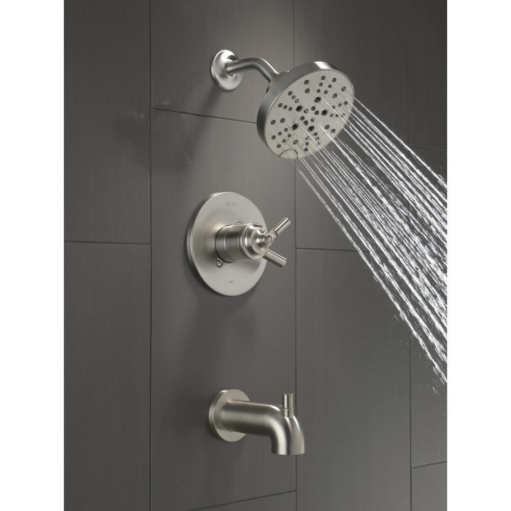 Delta T17435-SS Saylor 17 Series Tub and Shower Trim Stainless