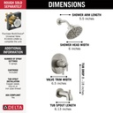 Delta T17435-SS Saylor 17 Series Tub and Shower Trim Stainless