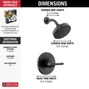 Delta T14235-BL Saylor Monitor 14 Series Shower Trim Matte Black