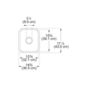 Franke CCK110-13WH Cisterna Undermount Sink White Fc Sgl 18 Cab