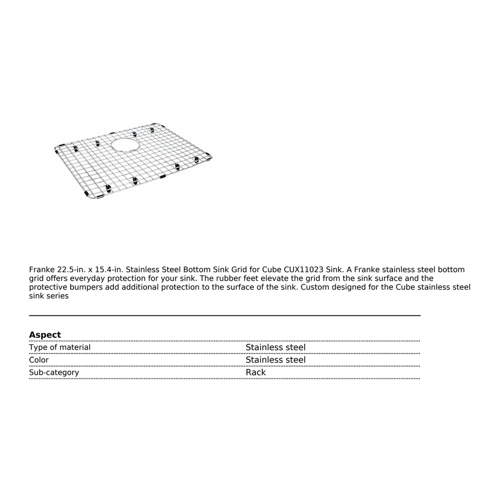 Franke CU23-36S Bottom Grid Cube