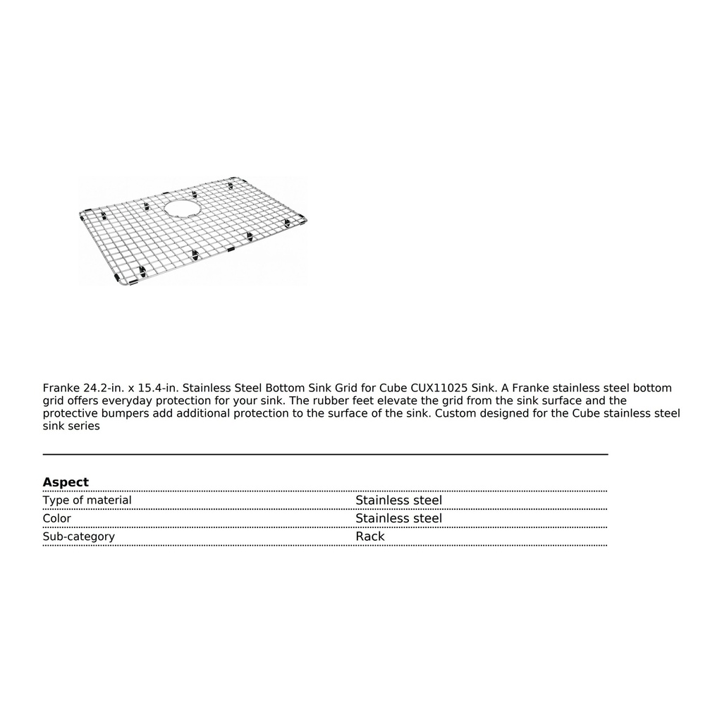 Franke CU25-36S Bottom Grid Cube
