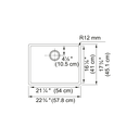 Franke CUX11021-ADA-CA Cube Undermount Sink Single Ss Ada