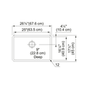 Franke CUX110-25-CA Cube Undermount Sink Single Ss