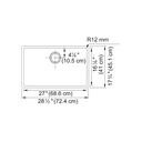 Franke CUX110-27-CA Cube Undermount Sink Single Ss