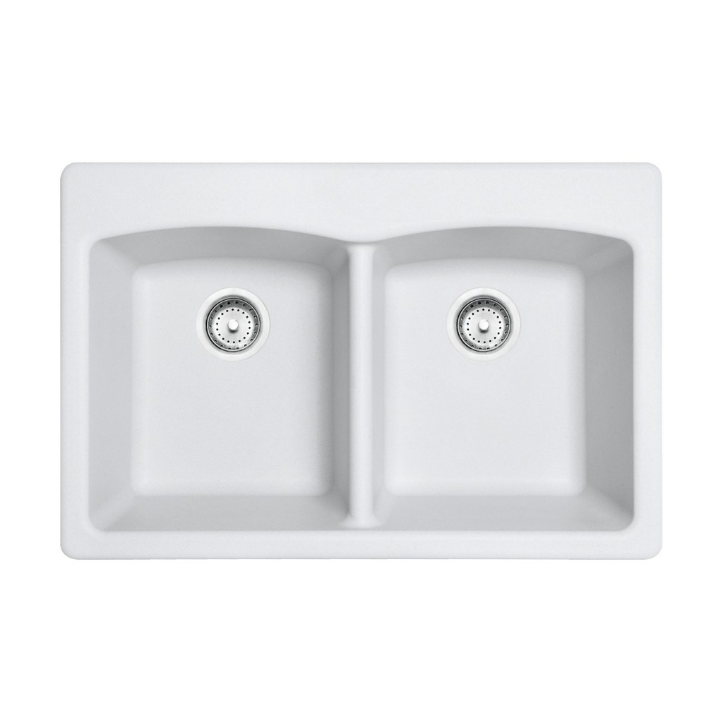 Franke EDPW33229-1-CA Elipse Drop In Dbl Polar White