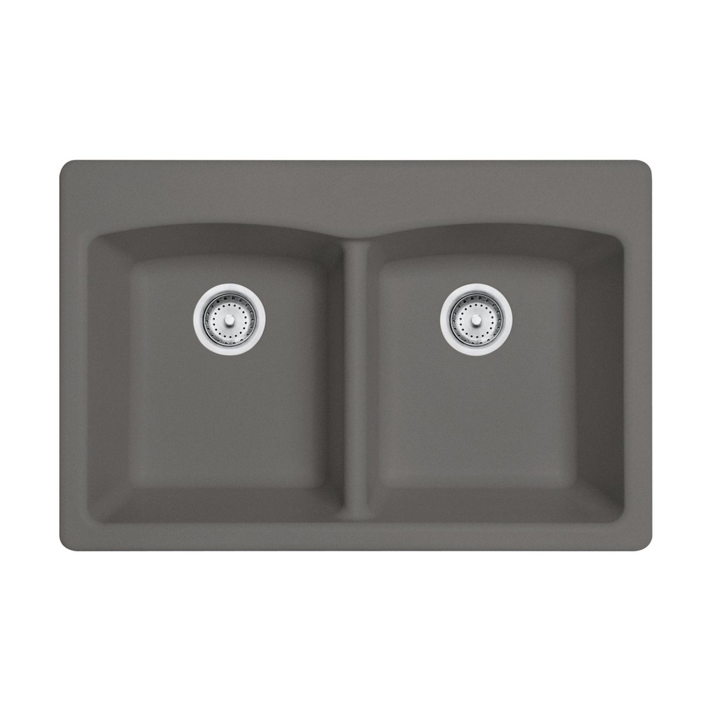 Franke EDSG33229-1-CA Elipse Drop In Dbl Stone Grey