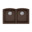 Franke ELG120MOC-CA Ellipse Granite Undermount Sink Double Espresso/ Mocha